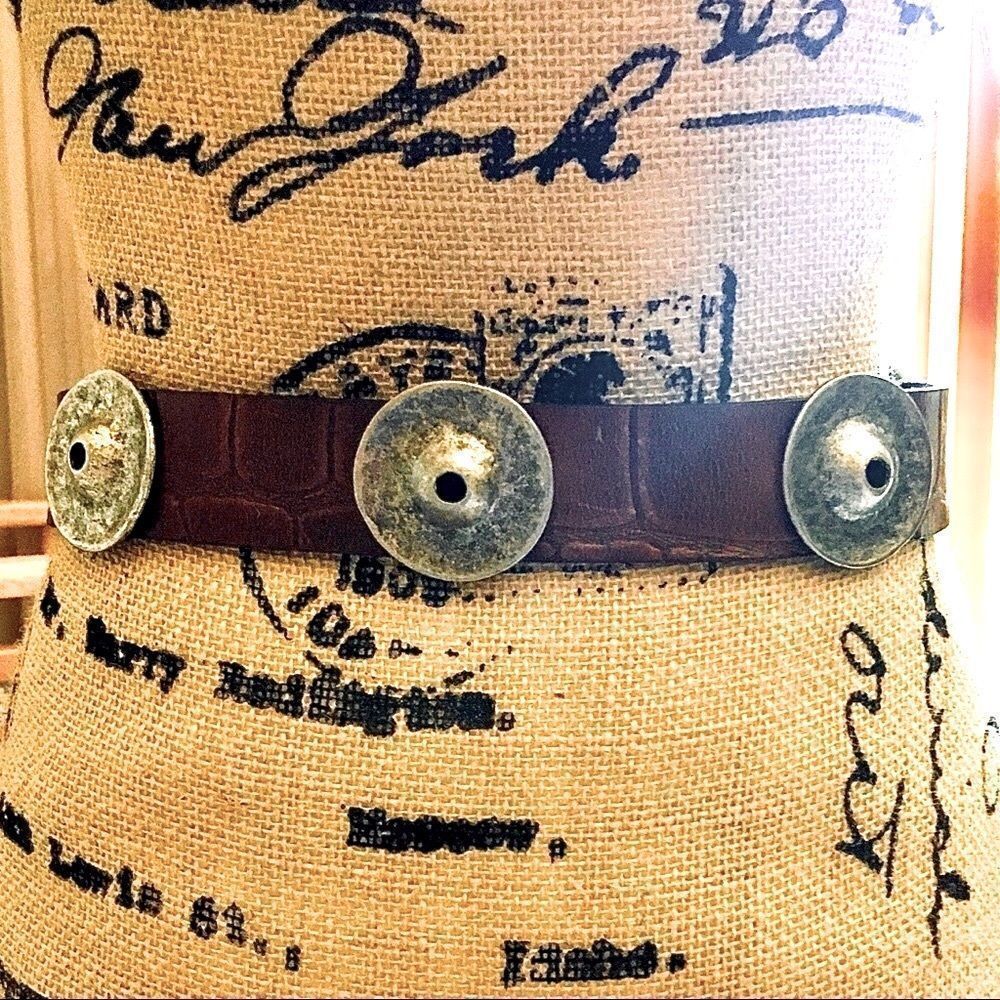 Vintage Navasota Leather Belt - Picture 1 of 5
